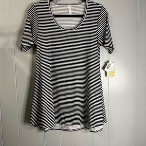XXS Classic Black‎ and White Striped Women's Top
